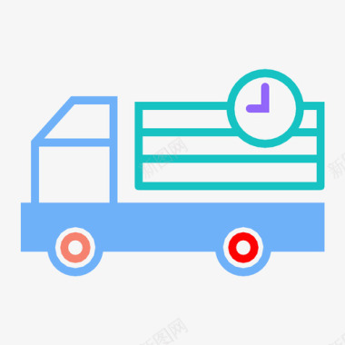 卡车交货时间快速交货图标图标
