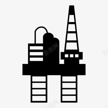 钻井平台天然气平台石油平台图标图标