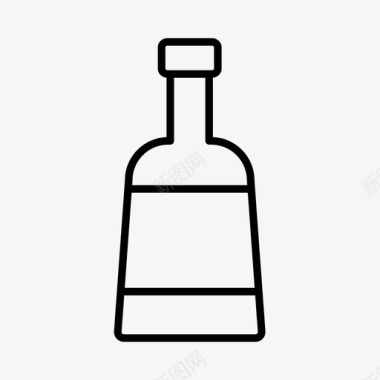 酒瓶威士忌酒瓶图标图标