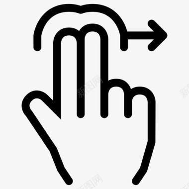 两个手指双击并拖动手势图标图标