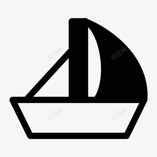 帆帆船船图标svg_新图网 https://ixintu.com 帆 帆船 船 运输