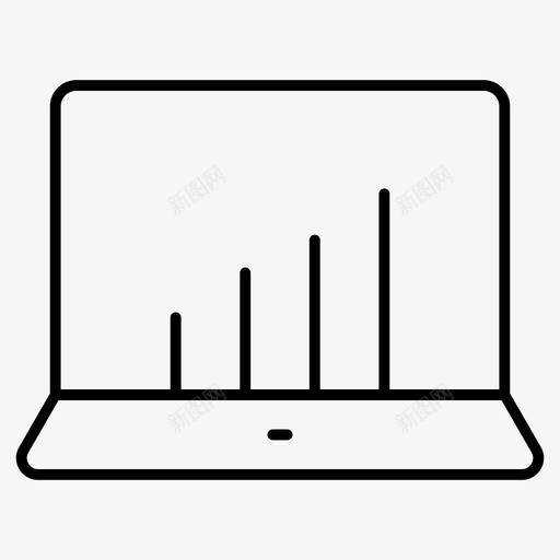 图表分析银行图标svg_新图网 https://ixintu.com 分析 图表 用户界面细线图标 笔记本电脑 银行