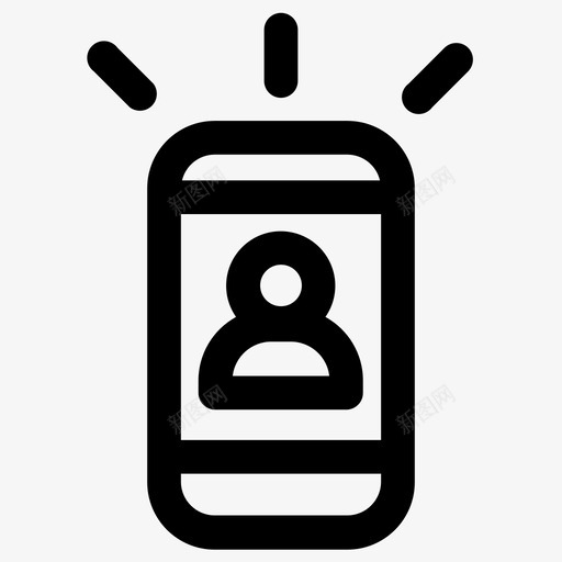 智能手机通话个人资料图标svg_新图网 https://ixintu.com 个人资料 智能手机 用户 视频 通话