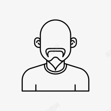 男人化身胡子男人图标图标