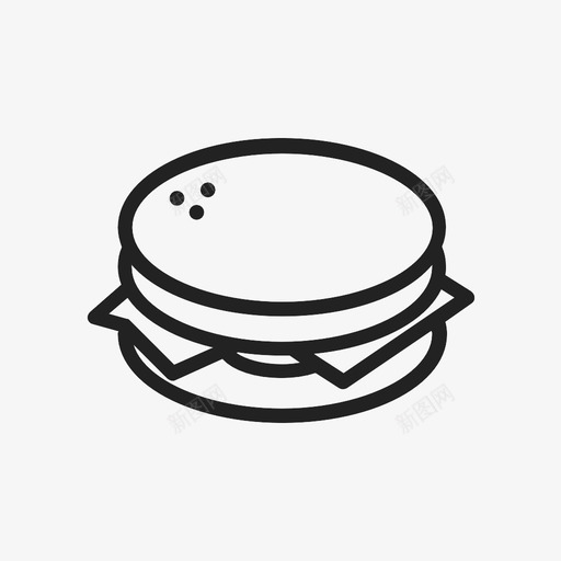 汉堡包面包奶酪图标svg_新图网 https://ixintu.com 奶酪 汉堡包 面包 食物