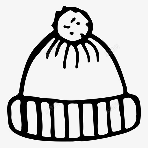帽子头饰素描图标svg_新图网 https://ixintu.com 冬季 头饰 帽子 手绘 素描