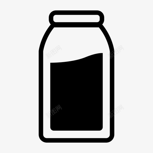 果汁饮料新鲜图标svg_新图网 https://ixintu.com 健康 新鲜 早餐纯色图标套装 果汁 饮料