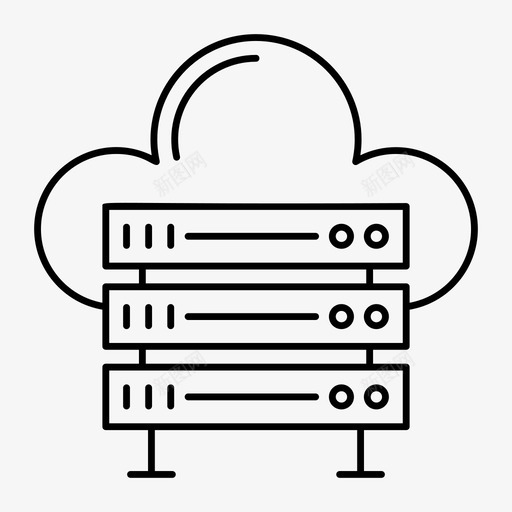 服务器云数据中心图标svg_新图网 https://ixintu.com web和seo行图标 云 存储 技术 数据中心 服务器