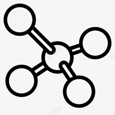 分子化学结构分子结构图标图标