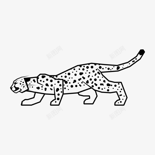 猎豹动物猫图标svg_新图网 https://ixintu.com 动物 猎豹 猫 豹 速度 野生