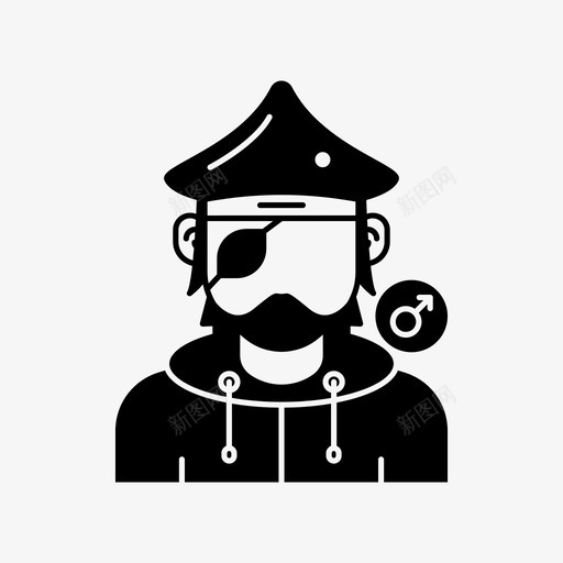 海盗头像船长人图标svg_新图网 https://ixintu.com 人 化身 海盗头像 船长