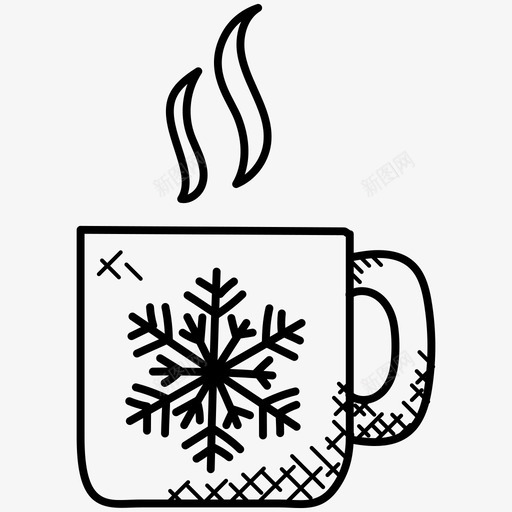热茶一杯茶热咖啡图标svg_新图网 https://ixintu.com 90个圣诞涂鸦图标 一杯茶 热咖啡 热茶 马克杯