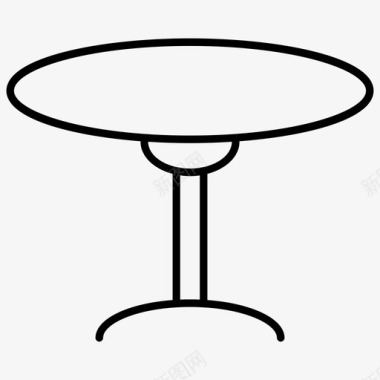 圆桌家具图标图标