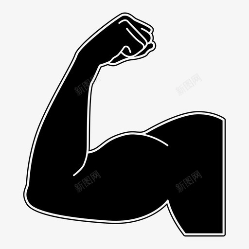 二头肌肌肉力量图标svg_新图网 https://ixintu.com 二头肌 人体 力量 活力 男子气概 肌肉