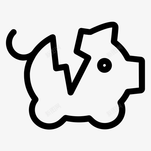 取款储蓄罐图标svg_新图网 https://ixintu.com 储蓄罐 取款