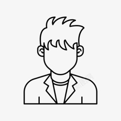 穿西装的男人穿大衣的人穿外套的人化身图标高清图片