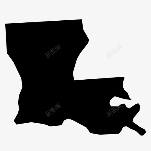 路易斯安那州地理地图图标svg_新图网 https://ixintu.com 地图 地理 州 美利坚合众国 美国 路易斯安那州