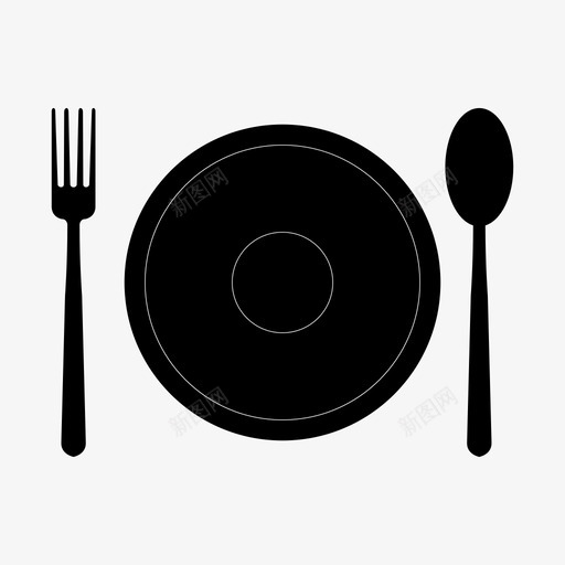 菜晚餐食物图标svg_新图网 https://ixintu.com 勺子 叉子 晚餐 菜 食物 餐厅