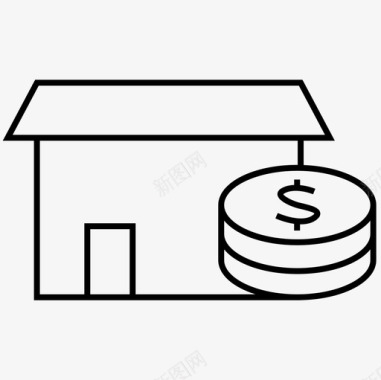 住房抵押贷款货币金融图标图标