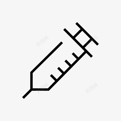 注射器注射胰岛素图标svg_新图网 https://ixintu.com 医院 治疗 注射 注射器 胰岛素 药物