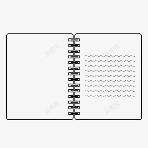 日记本记事本速写本图标svg_新图网 https://ixintu.com 日记本 笔记簿 记事本 速写本
