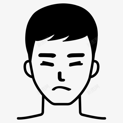 痛苦表情男人的脸图标svg_新图网 https://ixintu.com 男人的脸 痛苦 表情