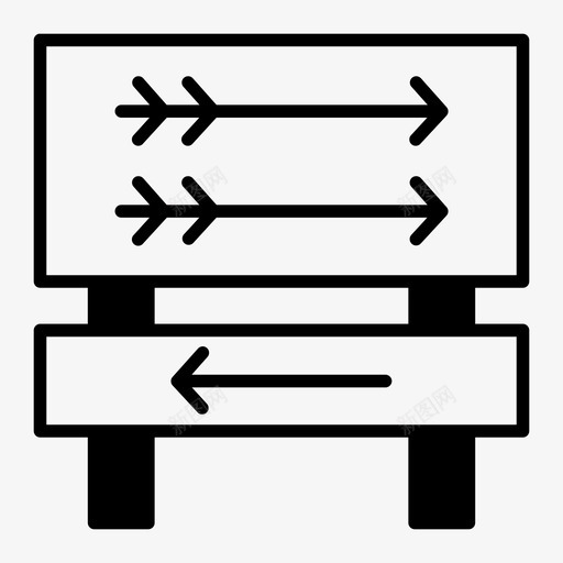 箭头改变方向图标svg_新图网 https://ixintu.com 交换 改变 方向 木制标志 箭头