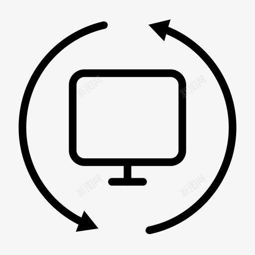 连接计算机文件共享图标svg_新图网 https://ixintu.com 文件共享 监视器 计算机 连接