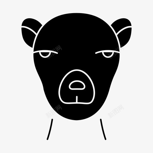 骆驼动物骆驼脸图标svg_新图网 https://ixintu.com 动物 骆驼 骆驼头 骆驼脸