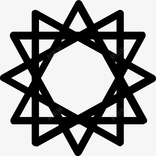 曼陀罗几何学家图标svg_新图网 https://ixintu.com 几何学家 曼陀罗