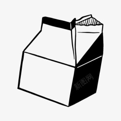 天然碱性饮料牛奶盒儿童饮料图标高清图片
