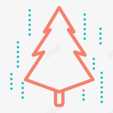 松树圣诞树装饰品图标图标