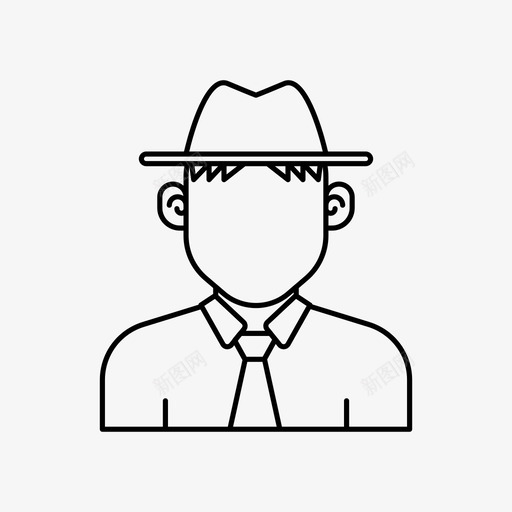 戴帽子的人头像个人资料图标svg_新图网 https://ixintu.com 个人资料 化身 头像 戴帽子的人 用户