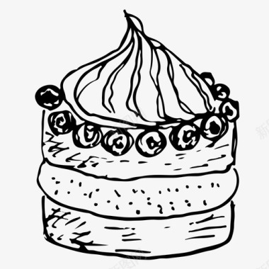 蛋糕烘焙食品甜点图标图标