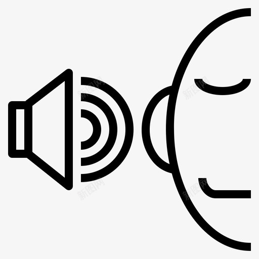 声音倾听节奏图标svg_新图网 https://ixintu.com 倾听 声音 扬声器 治疗 节奏