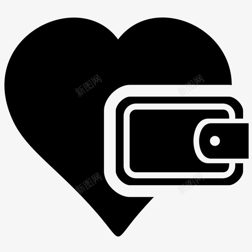心爱钱图标svg_新图网 https://ixintu.com 心 情人节 收藏爱情4 爱 钱