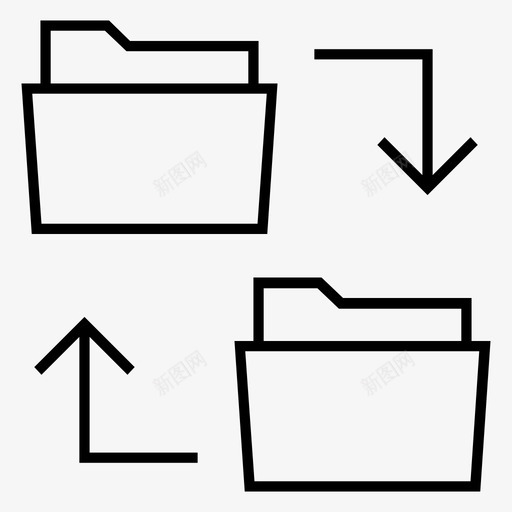 文件夹传送写入图标svg_新图网 https://ixintu.com 传送 写入 文件夹