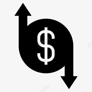 货币价值汇率投资图标图标