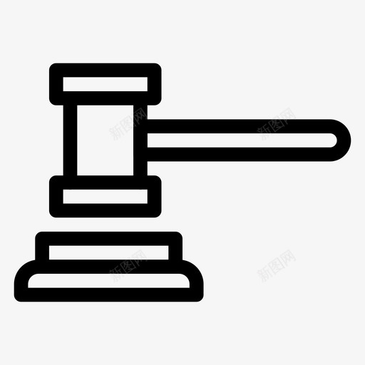 司法法庭锤子图标svg_新图网 https://ixintu.com 司法 房地产 房地产实线图标 法庭 法律 锤子
