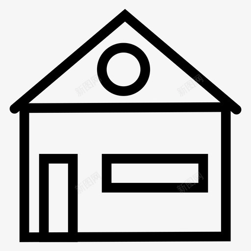 生活房子房地产图标svg_新图网 https://ixintu.com 房地产 房地产实线图标 房子 房间 生活