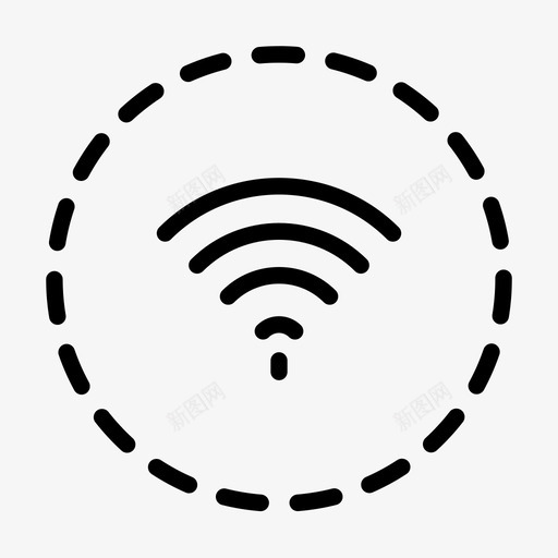 wifi虚线图标svg_新图网 https://ixintu.com wifi 虚线图标