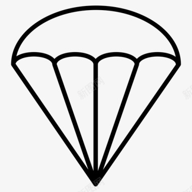 降落伞飞行休闲图标图标