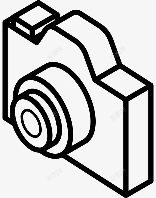 照相机基本要素等轴测图标svg_新图网 https://ixintu.com 基本要素 照相机 等轴测 要素iso轮廓