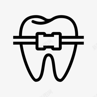 牙套牙医牙齿矫正图标图标