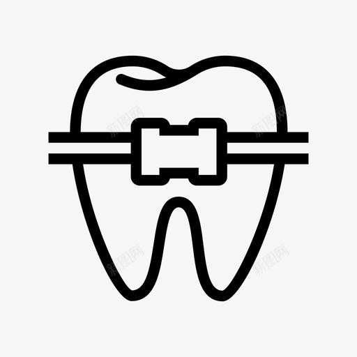 牙套牙医牙齿矫正图标svg_新图网 https://ixintu.com 牙医 牙套 牙齿矫正 轮廓收集