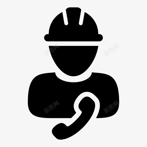 工人建筑人图标svg_新图网 https://ixintu.com 人 工人 建筑 建筑工人图标业务向量样式30 支持 电话