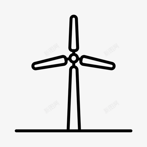 绿色能源生态环保图标svg_新图网 https://ixintu.com 可持续 环保 生态 绿色能源 风力发电