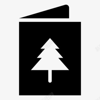 节日卡松树圣诞图标图标