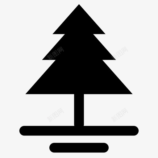 松树圣诞冬天图标svg_新图网 https://ixintu.com 冬天 圣诞 圣诞的象征 松树