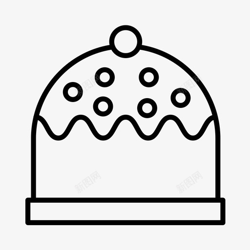 布丁蛋糕圣诞节图标svg_新图网 https://ixintu.com 圣诞节 布丁 糕点 蛋糕 食物 馅饼